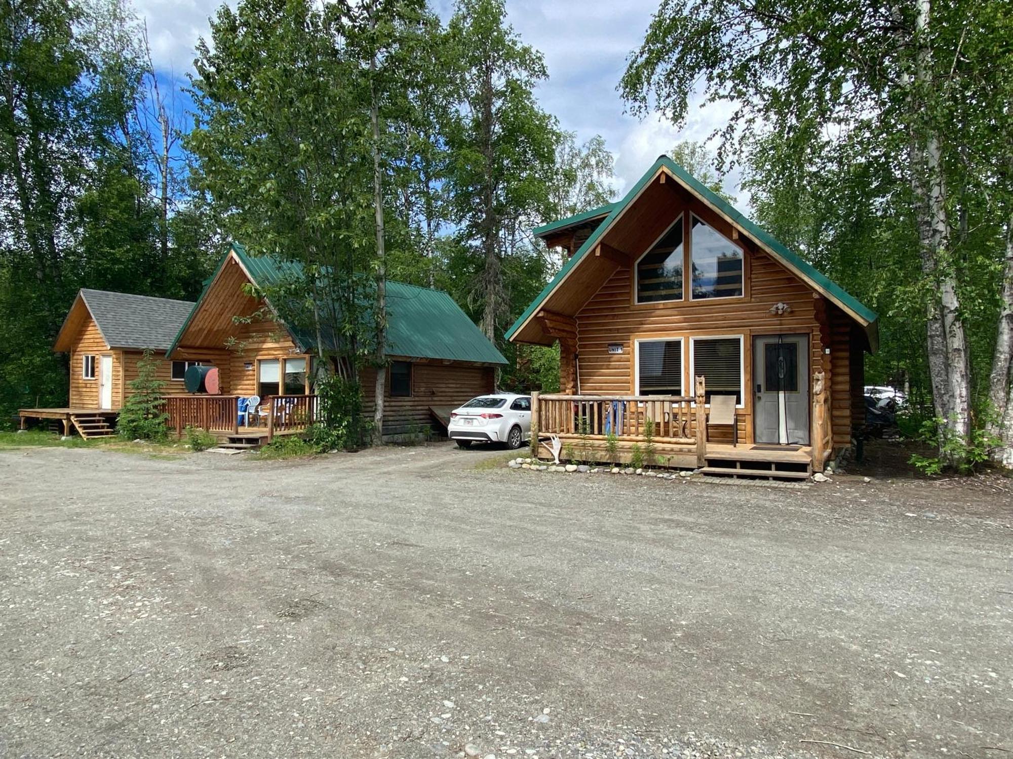 Talkeetna Log Cabin With Hot Tub Unit 2 エクステリア 写真