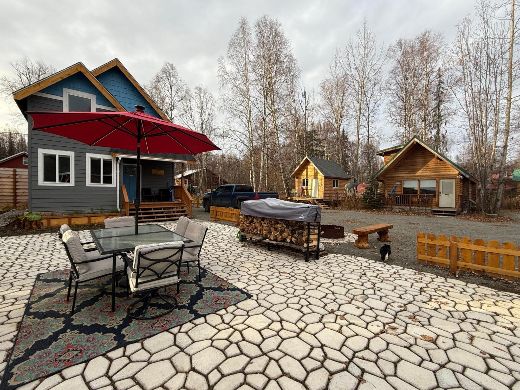 Talkeetna Log Cabin With Hot Tub Unit 2 エクステリア 写真